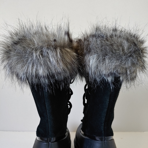 Sorel Joan of Arctic Next Boots Fur Lined Leather Black Size 9.5 Insulated Snow - Picture 13 of 16